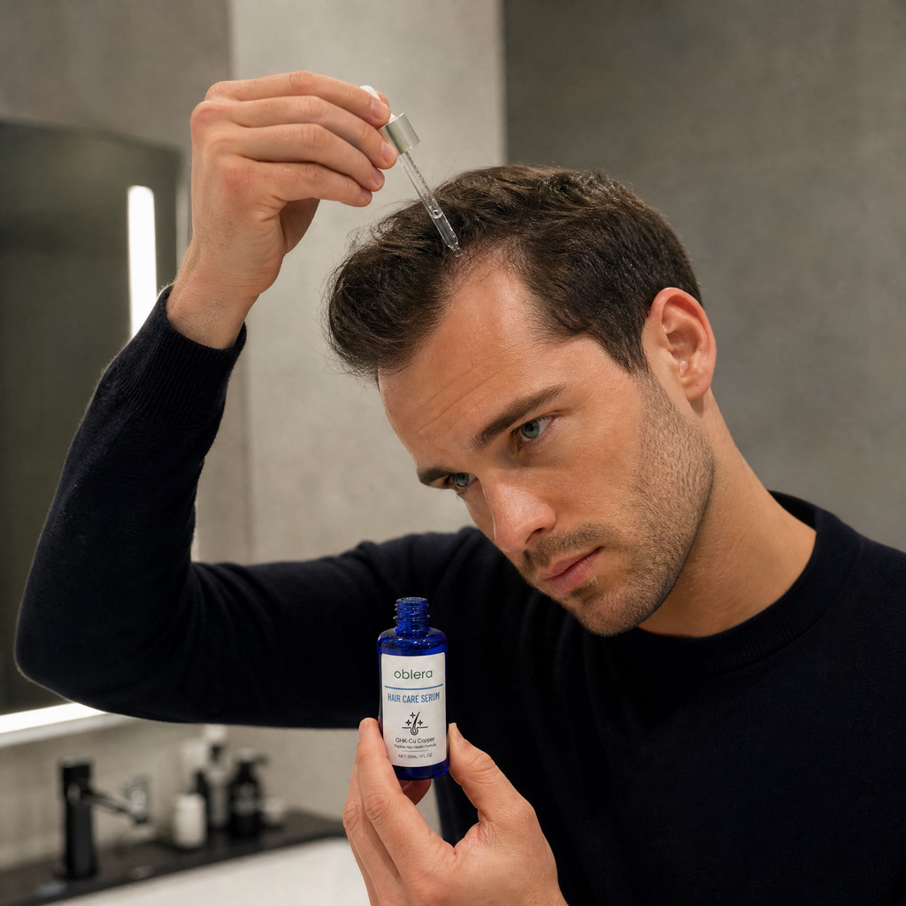 Anwendung des Serums am Haaransatz