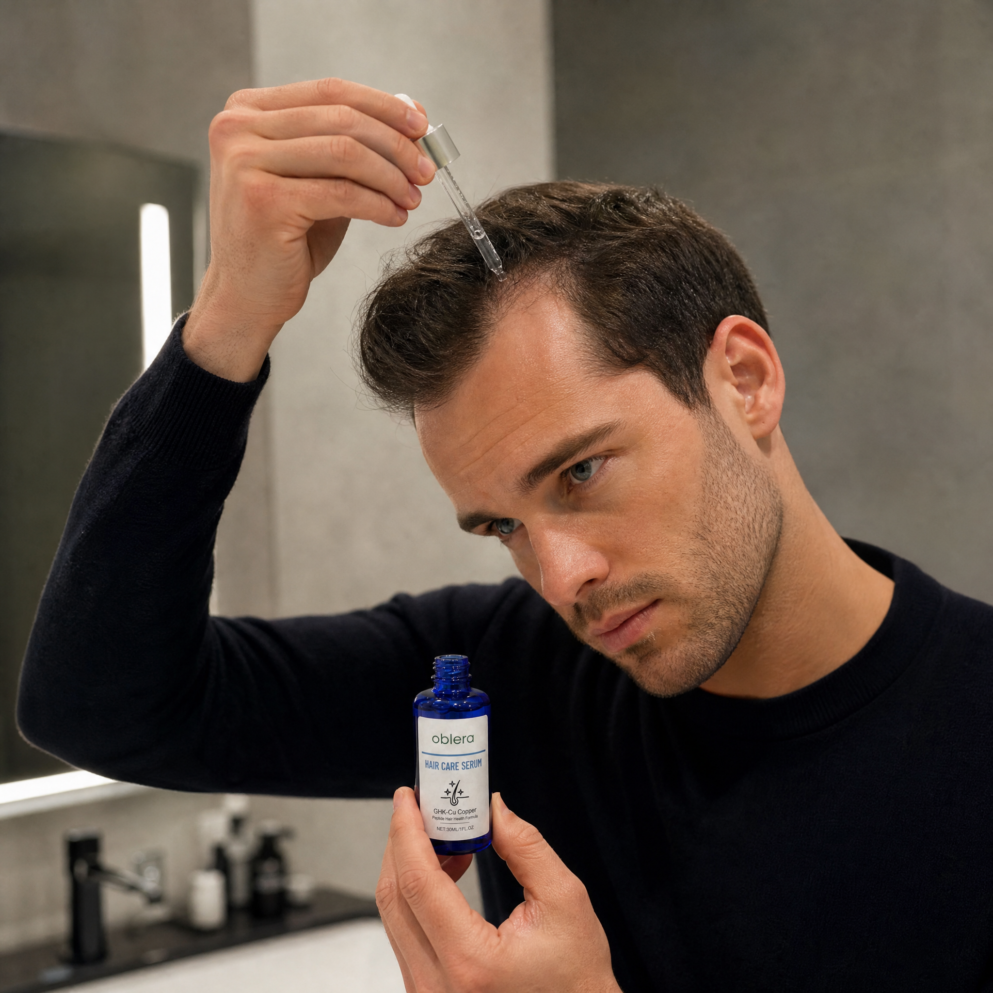 Anwendung des Serums am Haaransatz